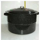 Enamel canner with lid and jar rack - 16"