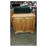 Pine double door cabinet with one interior shelf