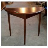 Half round table with three leg triangular