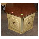 Octagon shaped end table, measures 25 inches