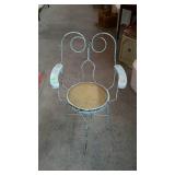 Single armed, ice cream parlor chair
