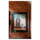 Wall picture, clown and dog 17x21