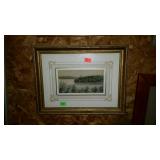 Water scene framed picture 17x13