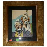 Clown wall picture 17x22