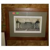 Wall picture framed and matted Chateau D