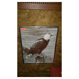 Framed eagle picture 12x15