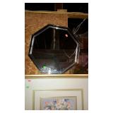 Octagon shape wall mirror