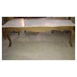 Marble top French Provincial coffee table, 45 x