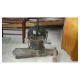 Enterprise sausage stuffer with horn and plate,