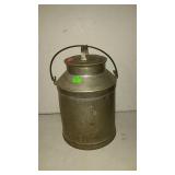 Galvanized #12 cream can with lid and wire bail