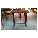 Turned leg hall stand, some finish wear. 27 x 15