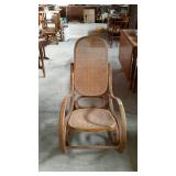 Bentwood rocker with cane seat and back - seat