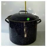 Enamel canner with lid and jar rack - 13"