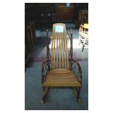 Twig and oak slat rocking chair, great condition,