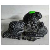 Hand made beaver sculpture from Canada, measures