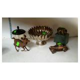 Metal home decor items, includes silver plate