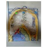 Infant play mat with hanging mobiles, in bag