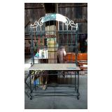 Bakers rack. Metal frame with faux stone work