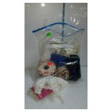 Bag with yarn, ribbon materials