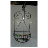 Wrought Iron hanging decor basket
