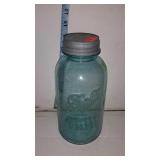 Ball perfect  mason jar, half gallon with zinc