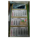 Vintage calendars. 1950 advertising desk