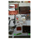 Group lot: wall sconces,  ink pad kit, patches,