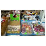 Group lot of crafting supplies and instruction
