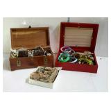 Costume jewelry lot, also includes two jewelry