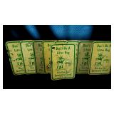 Nine Litter bug metal signs, some in new
