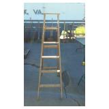 Six foot wooden ladder