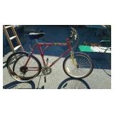 Vintage ross 10 speed mouthing bike, rear end is