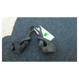 Set of cable pulleys