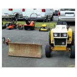 Cub cadet riding mower, with snow plow does run