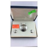 Sterling silver broach and earrings