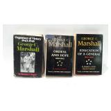 Three George C. Marshal hardback books