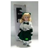 18" Porcelain doll- "Allison" in green dress  with