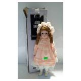 18" Porcelain doll - Alice Amanda in peach dress,