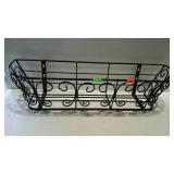 Iron window planter box - 30 x 8 x 9
