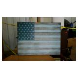 Wall decor - country craft style flag wall plaque-
