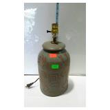 Home decor designer lamp, with no shade, measures