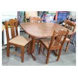 Pine kitchen table & chair set  - trestle based