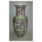 Porcelain vase with Asian rose medallion style