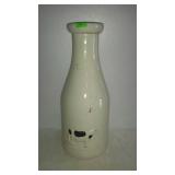 Ceramic milk bottle with cow design - 17" tall