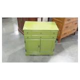 Painted pine cabinet with single drawer and