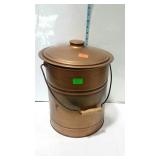 Home decor copper bucket, measures 13 inches tall