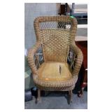Wicker rocking chair, the seat does need to be