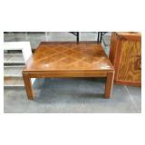 Living room coffee table. Parquet style finish on