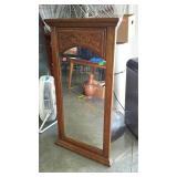 Mirror for dresser top or wall. 24" × 47".