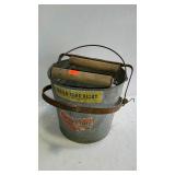 Galvanized mop bucket with ringer - partial label